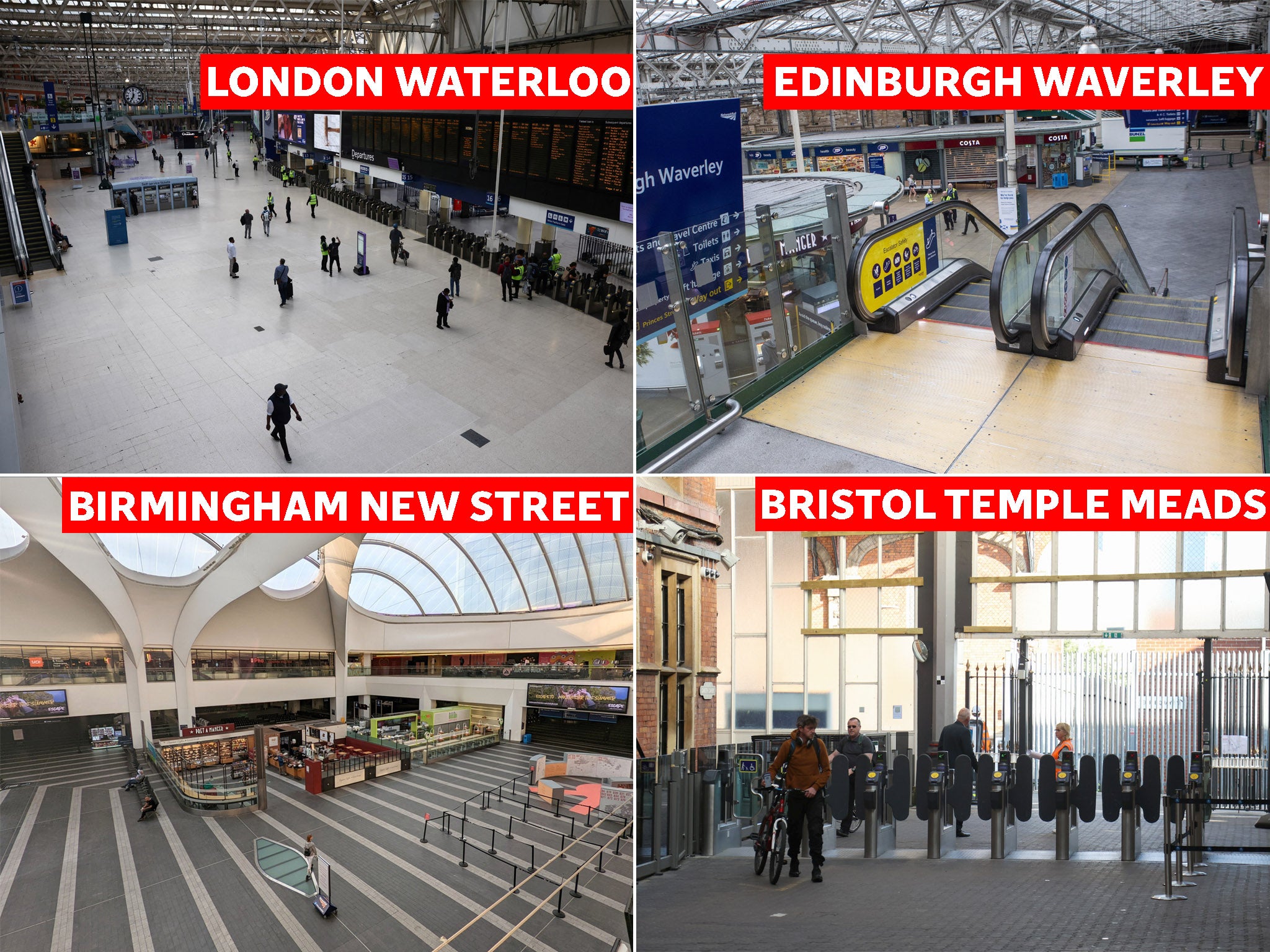 More pigeons than people Empty train stations across the UK as